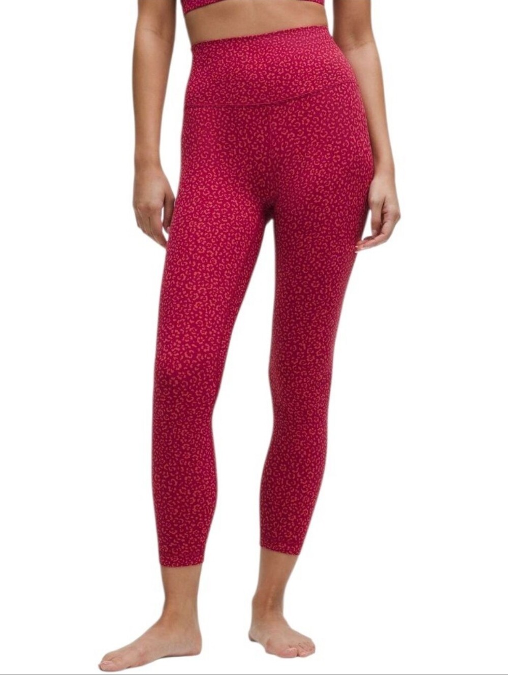 Lululemon Align High-Rise Pant 25" Leopard Daisy Desert Red Magenta Smoke